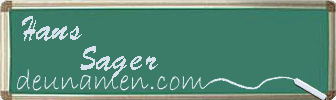 Hans Sager Visitenkarte
